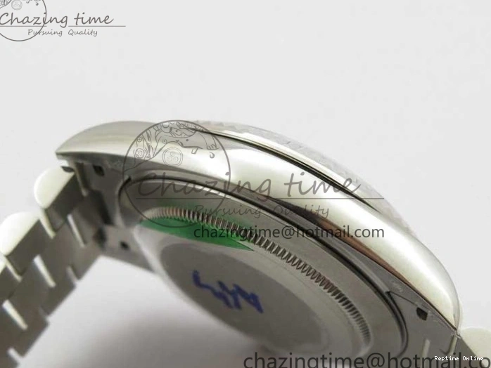 0417 SoftTouch Day-Date 40mm 228239 BP New Dial Version 904 SS Ice Blue T Crystal Markers Dial on SS President Bracelet A 2822